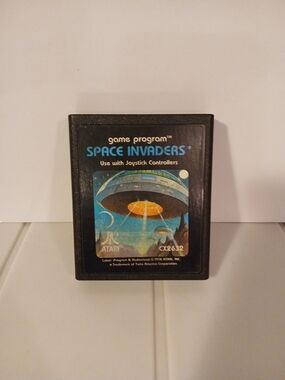 Atari Space Invaders Video Game Cartridge - Black
